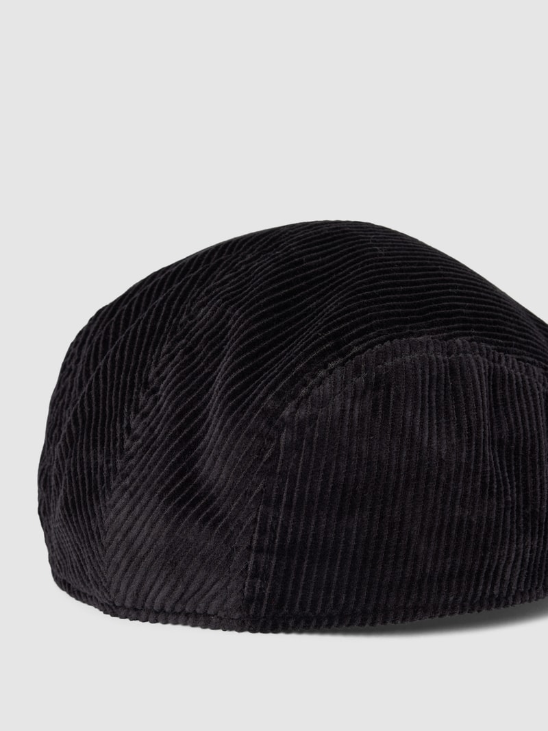 Schiebermütze mit Strukturmuster in schwarz