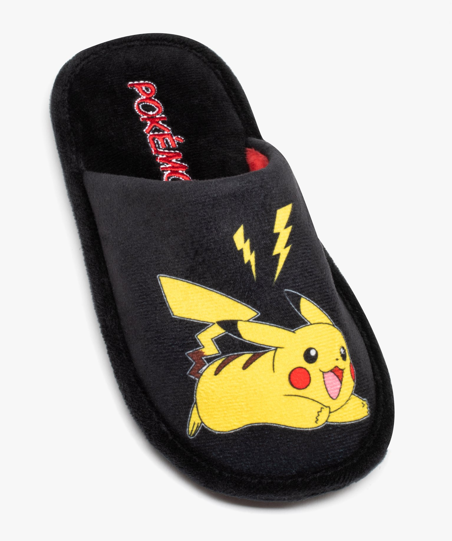 Chaussons Garçon en velours à enfiler - Pokemon noir | GEMO