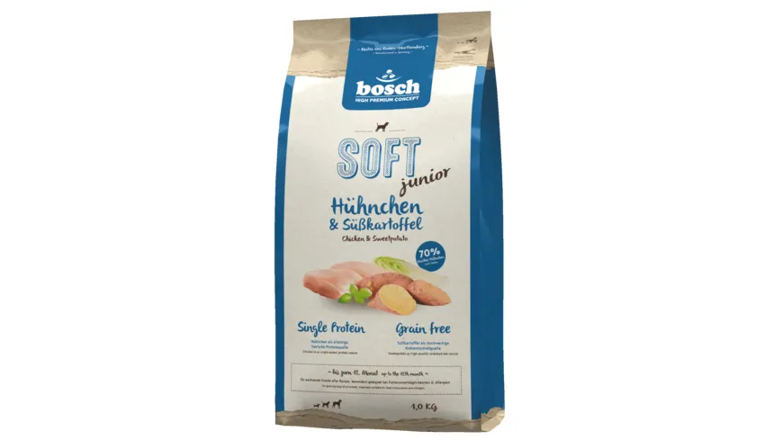 bosch Dog Hundetrockenfutter HPC Soft Junior Hühnchen&Süßkart. 1kg 1 kg