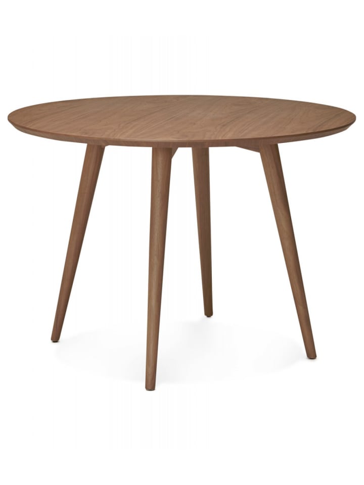KADIMA DESIGN Runder Esstisch aus Walnussfurniertem Holz | Nordischer Stil in Braun günstig kaufen onesize