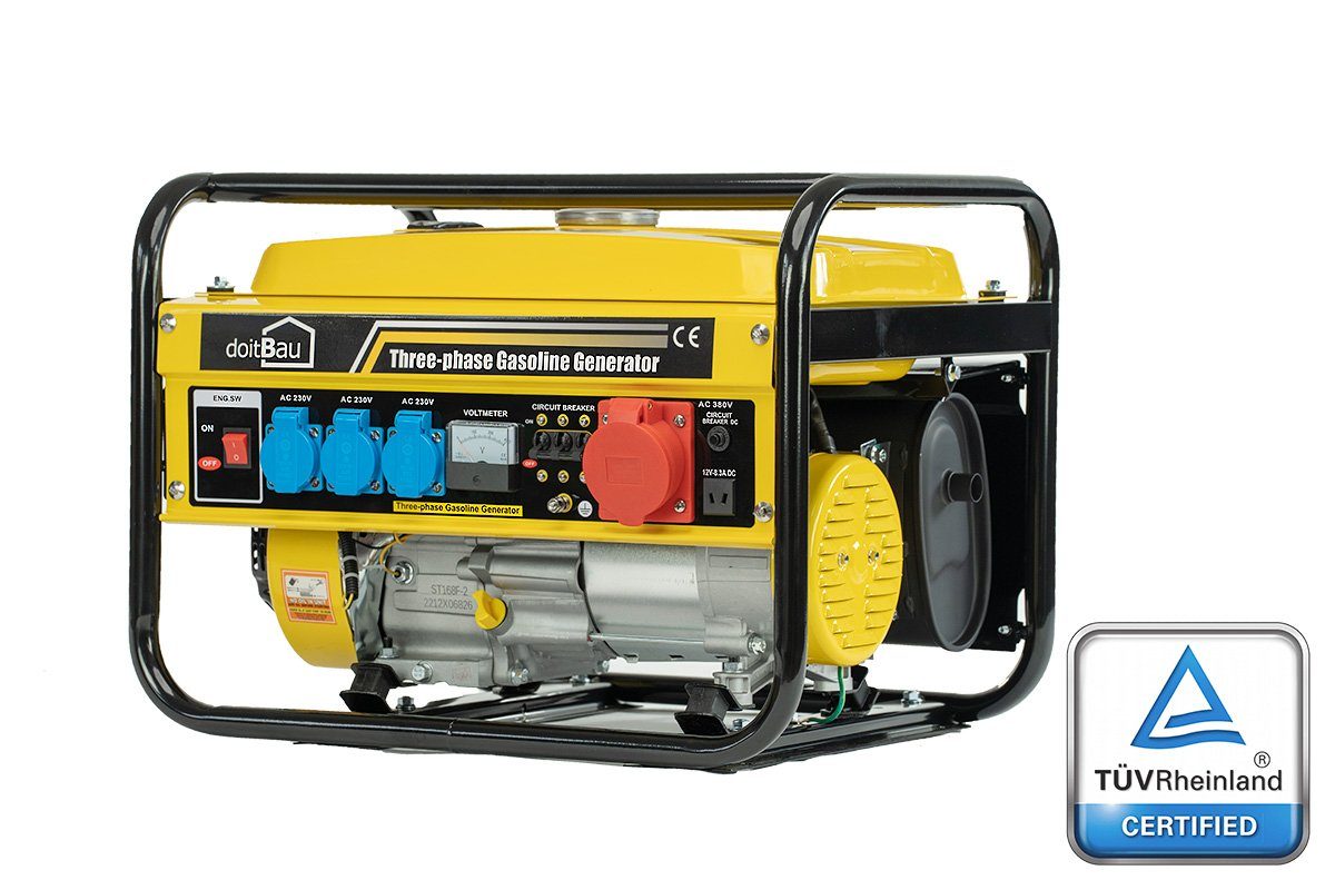 doitBau Stromerzeuger 4-Takt 2600W Nennleistung YFG3000T mit 15 L Tank und leisem Motor, 3000,00 in kW