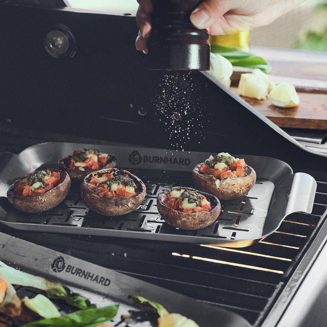 BURNHARD Grillschale Grillkorb, Edelstahl, Grillschale 33x19x2 cm