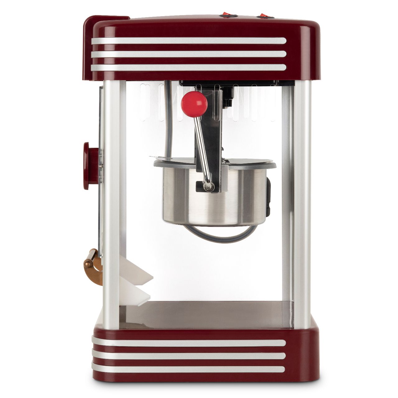 H.Koenig POP330/ Popcorn Maschine /Retro-Design/Topf aus Edelstahl und Aluminium