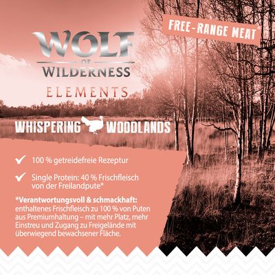 2 x 12 kg Wolf of Wilderness Trockenfutter (Monoprotein) mit Freiland-Fleisch