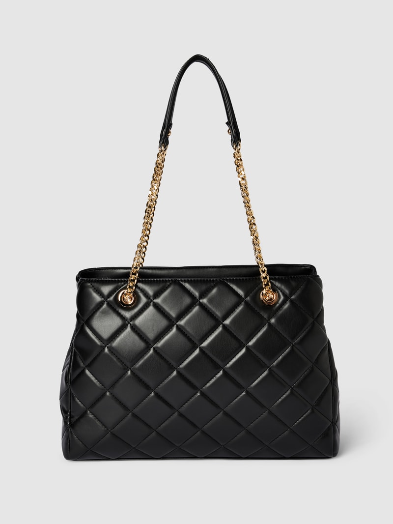 Handtasche mit Steppnähten Modell 'ADA' in schwarz