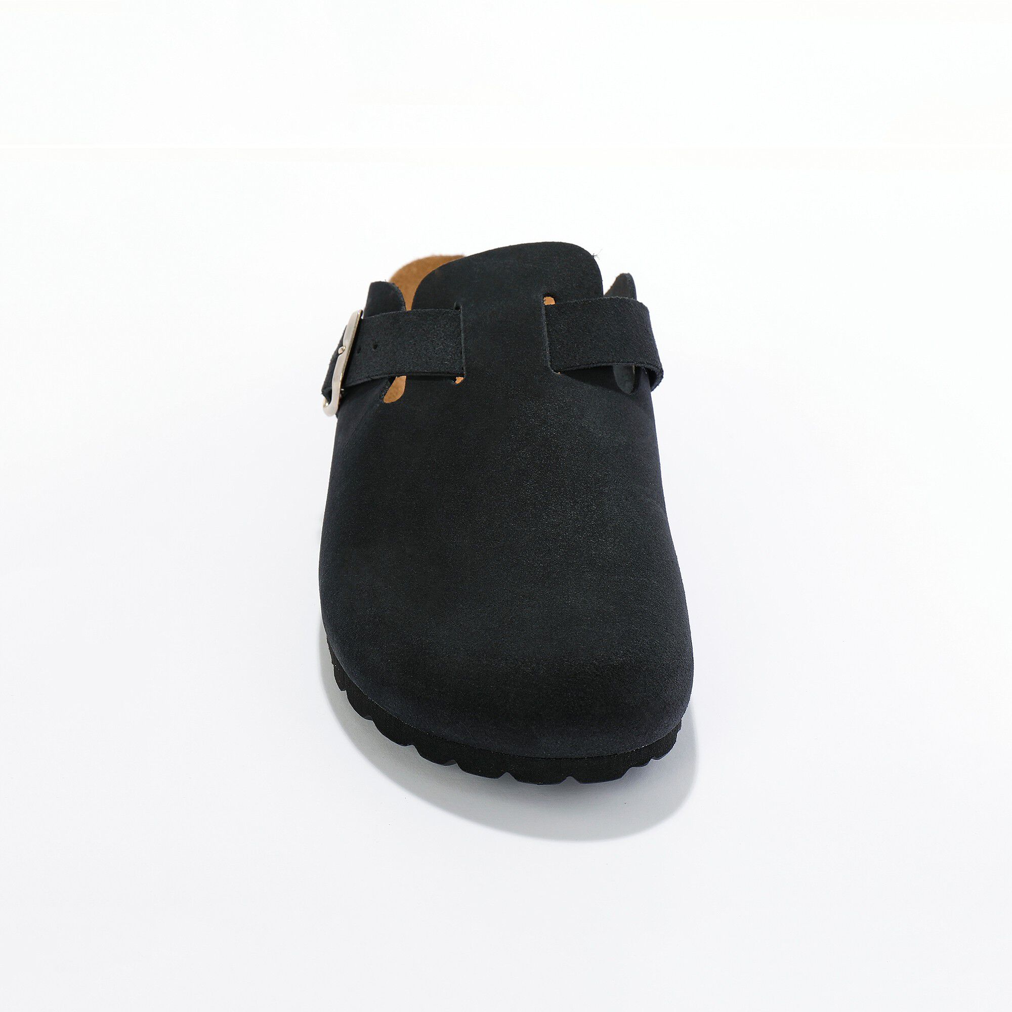 Sabots croûte de cuir avec boucle réglable