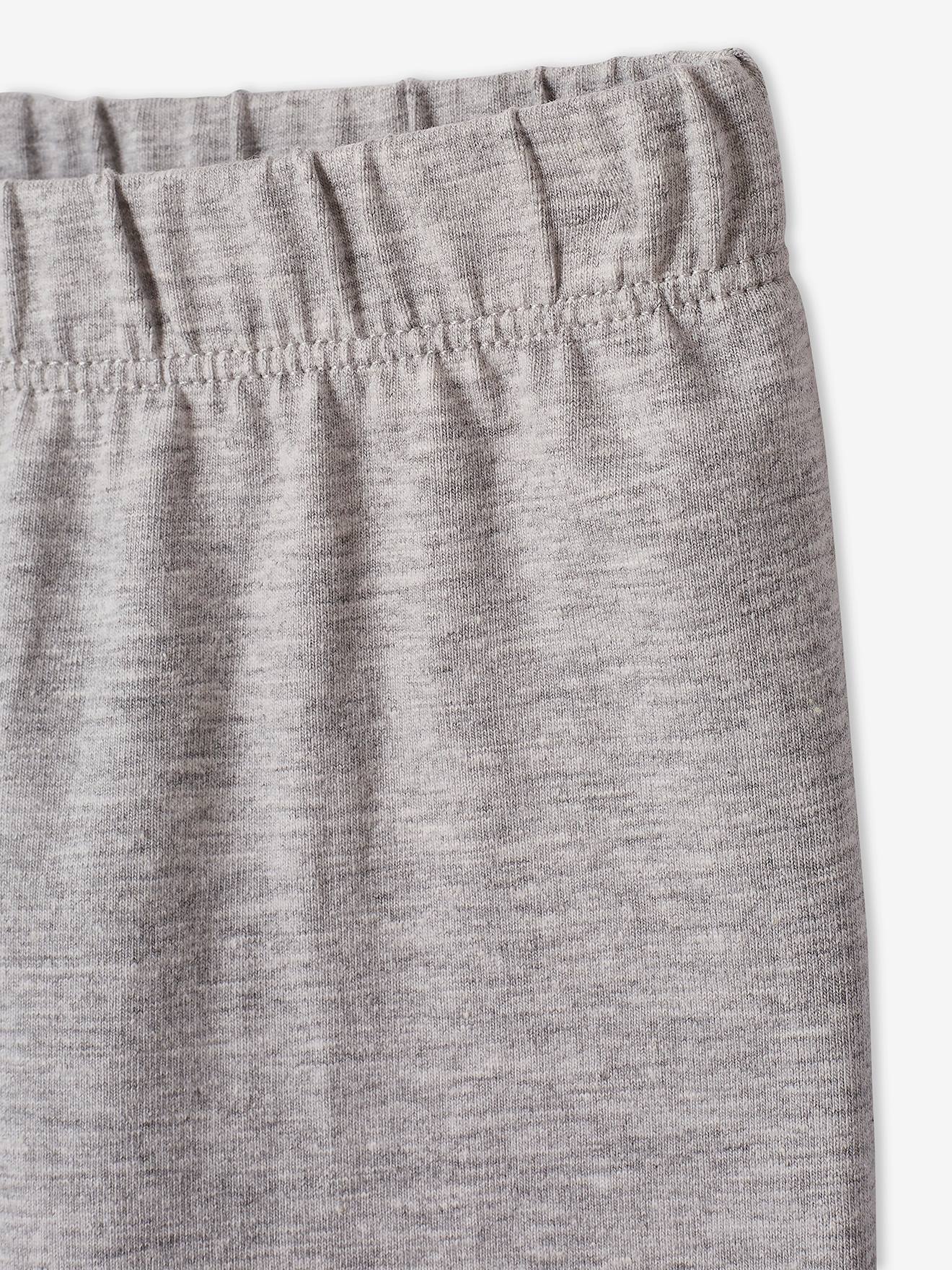 Vertbaudet 2er-Pack Leggings für Mädchen BASIC Oeko-Tex - schwarz+grau meliert