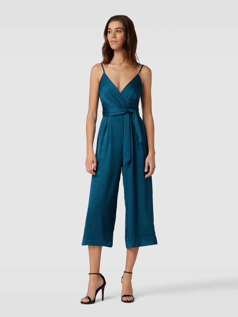 Jumpsuit mit Spaghettiträgern in petrol