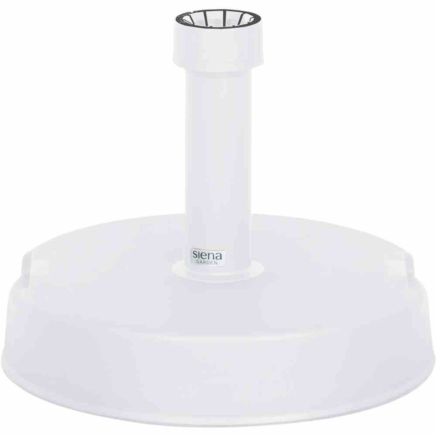 Siena Garden Kunststoffschirmständer Betonständer 30 kg rund, weiß Kunststoffrohr 19-54 mm, mit Handmulden