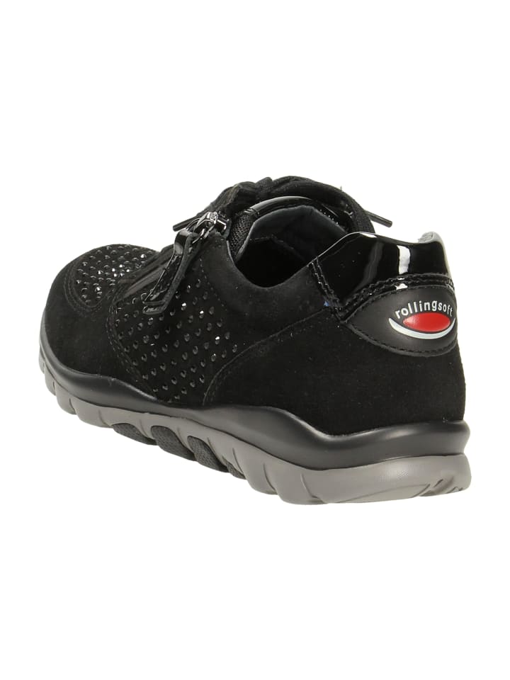 rollingsoft Komfort Schnürschuhe in Schwarz günstig kaufen