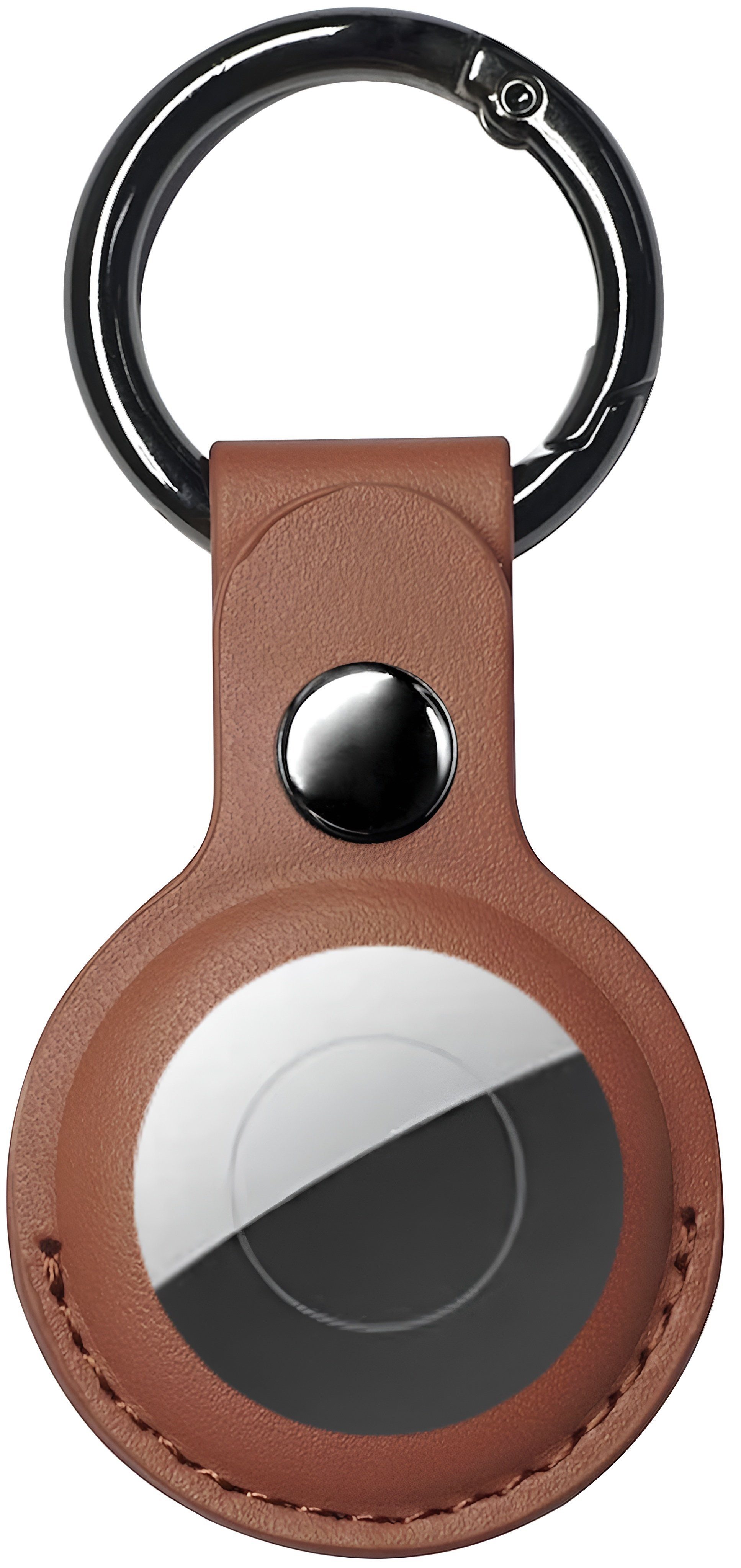 Bingo Schlüsselanhänger Set Schlüsselanhänger Airtag Anhänger Hülle für Apple Air Tags Leder Braun (Eleganz Aufhängung Taschen Haustierhalsband Clip-Verschluss Hochwertig Tracker Geschenkset, 2-tlg., Stahlkarabiner mit Lederhülle), Vielseitige Aufhän