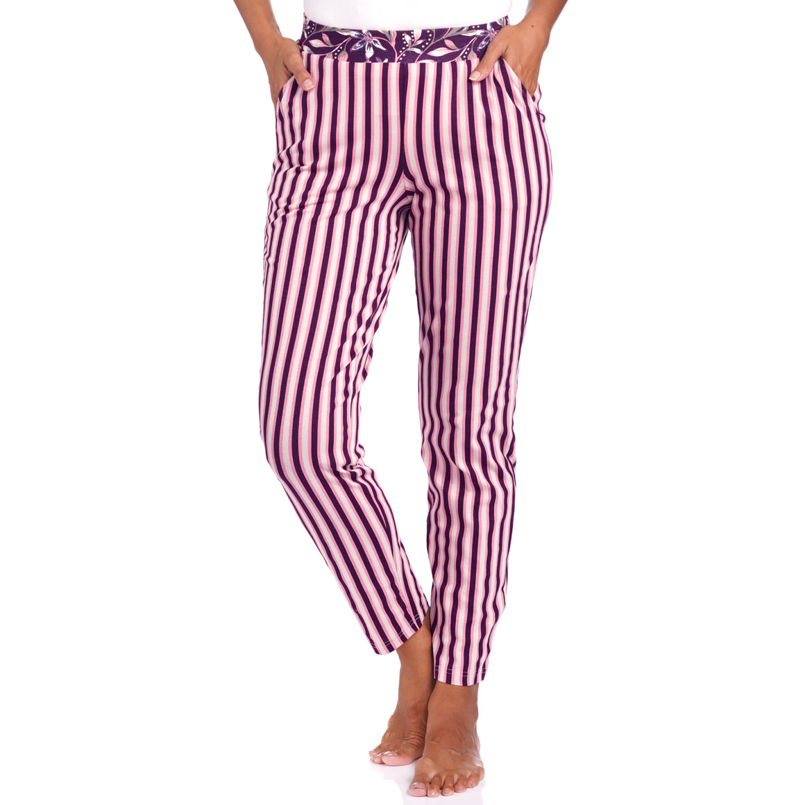 Damen Schlafhose mit Streifen