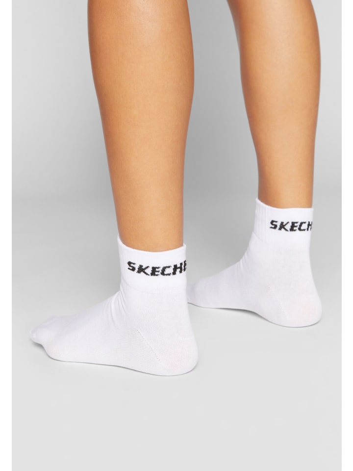 Skechers Kurzsocken 10er Pack mesh ventilation in Weiß günstig kaufen 27-30