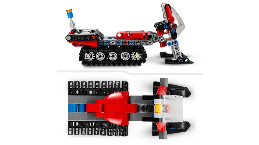 LEGO Technic 42148 Pistenraupe, 2in1-Fahrzeug-Set mit Schneemobil
