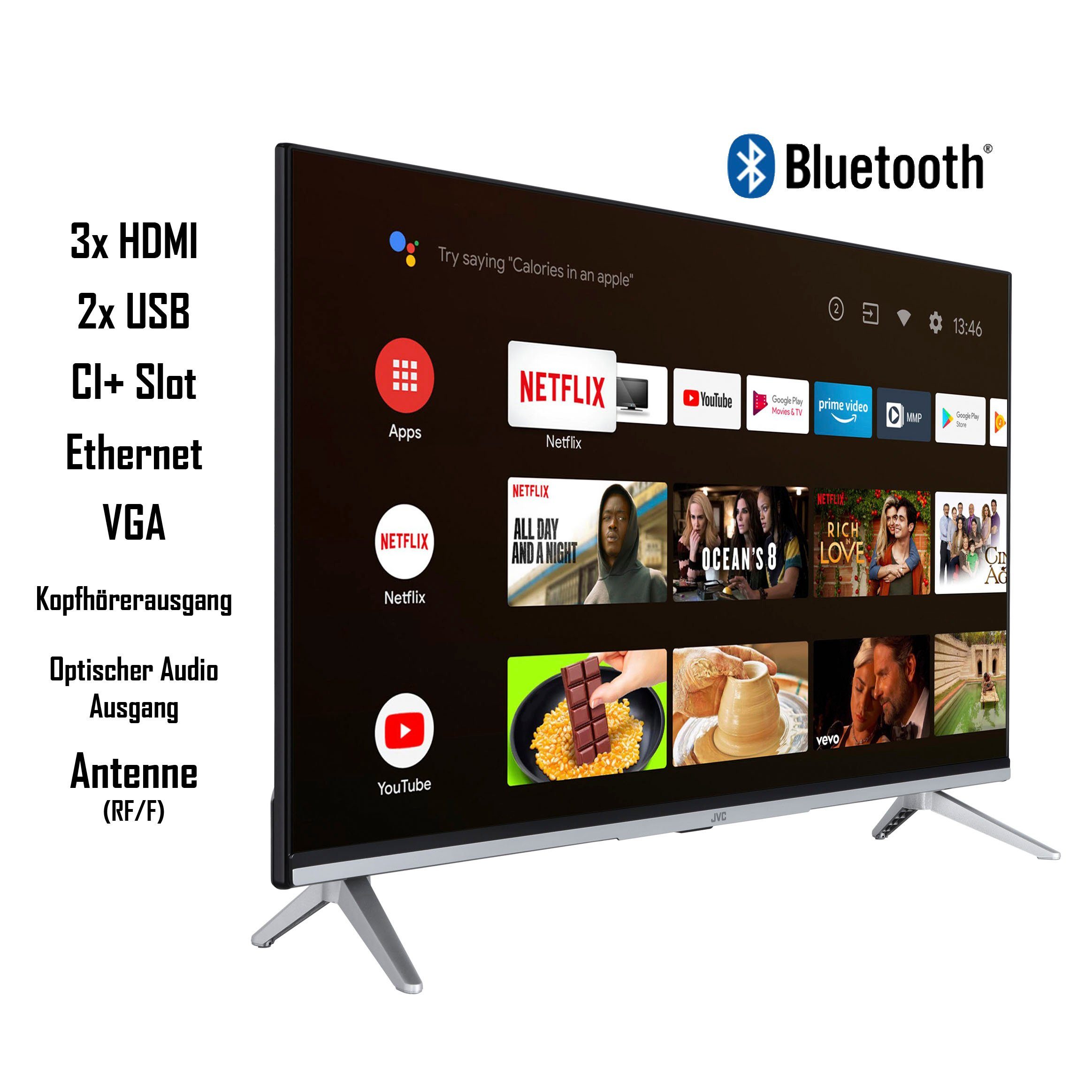 JVC LT-32VAF5355 LED-Fernseher (80 cm/32 Zoll, Full HD, Android TV, Smart-TV)