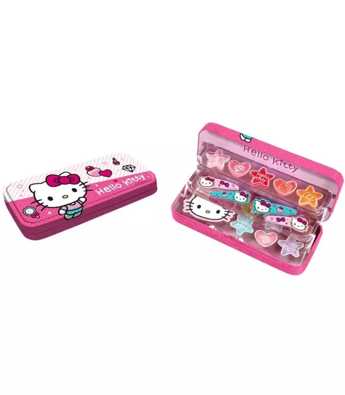 HELLO KITTY Plumier métal maquillage & barettes