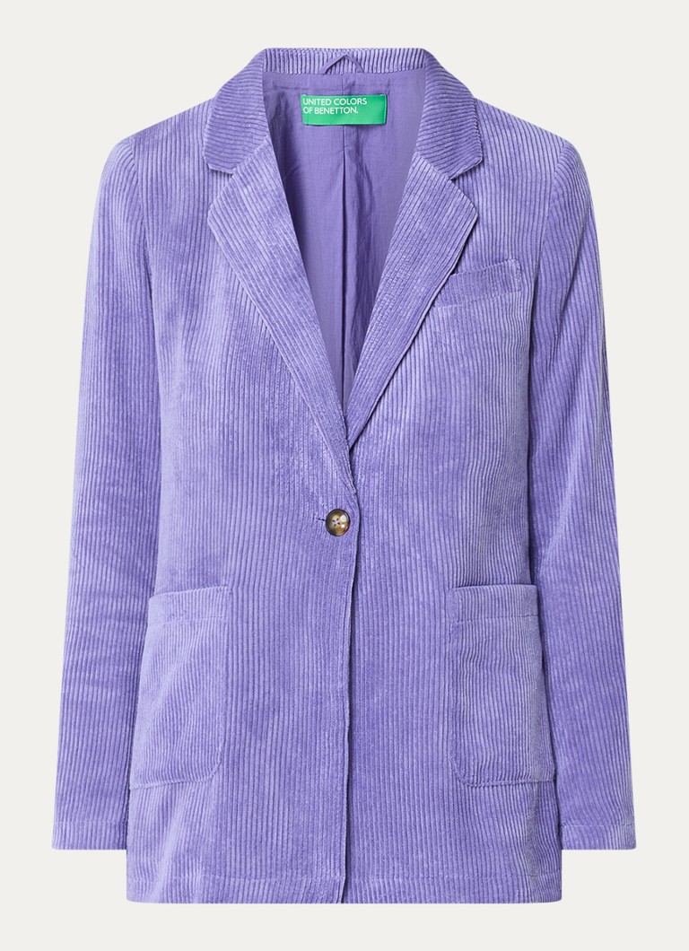 Benetton Corduroy -bleiseri, jossa paikkataskut ja olkatoppaukset