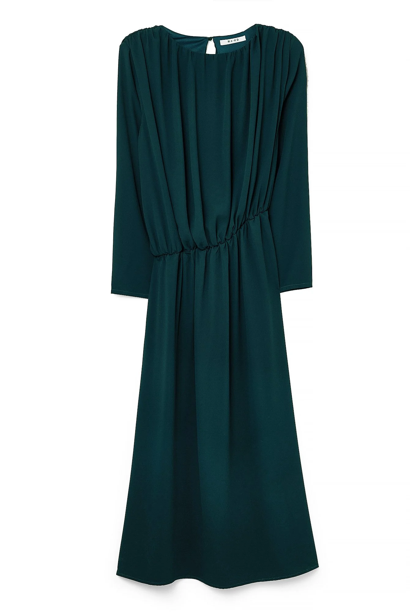 Drapiertes Midi-Kleid