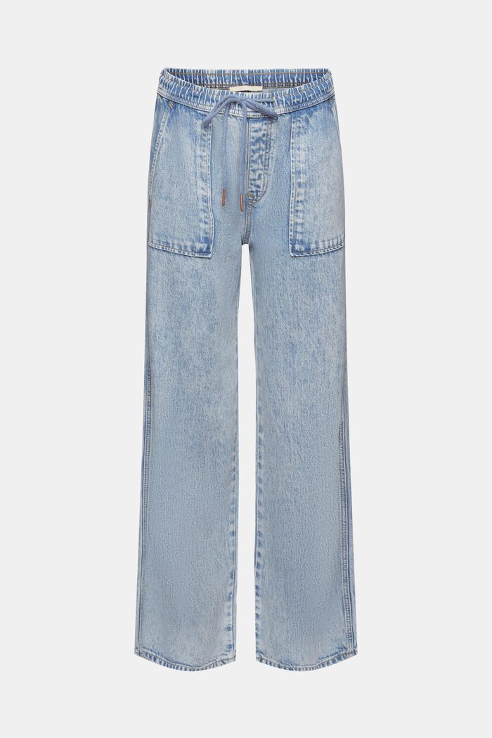 Weiche Jogger-Style-Jeans mit weitem Bein