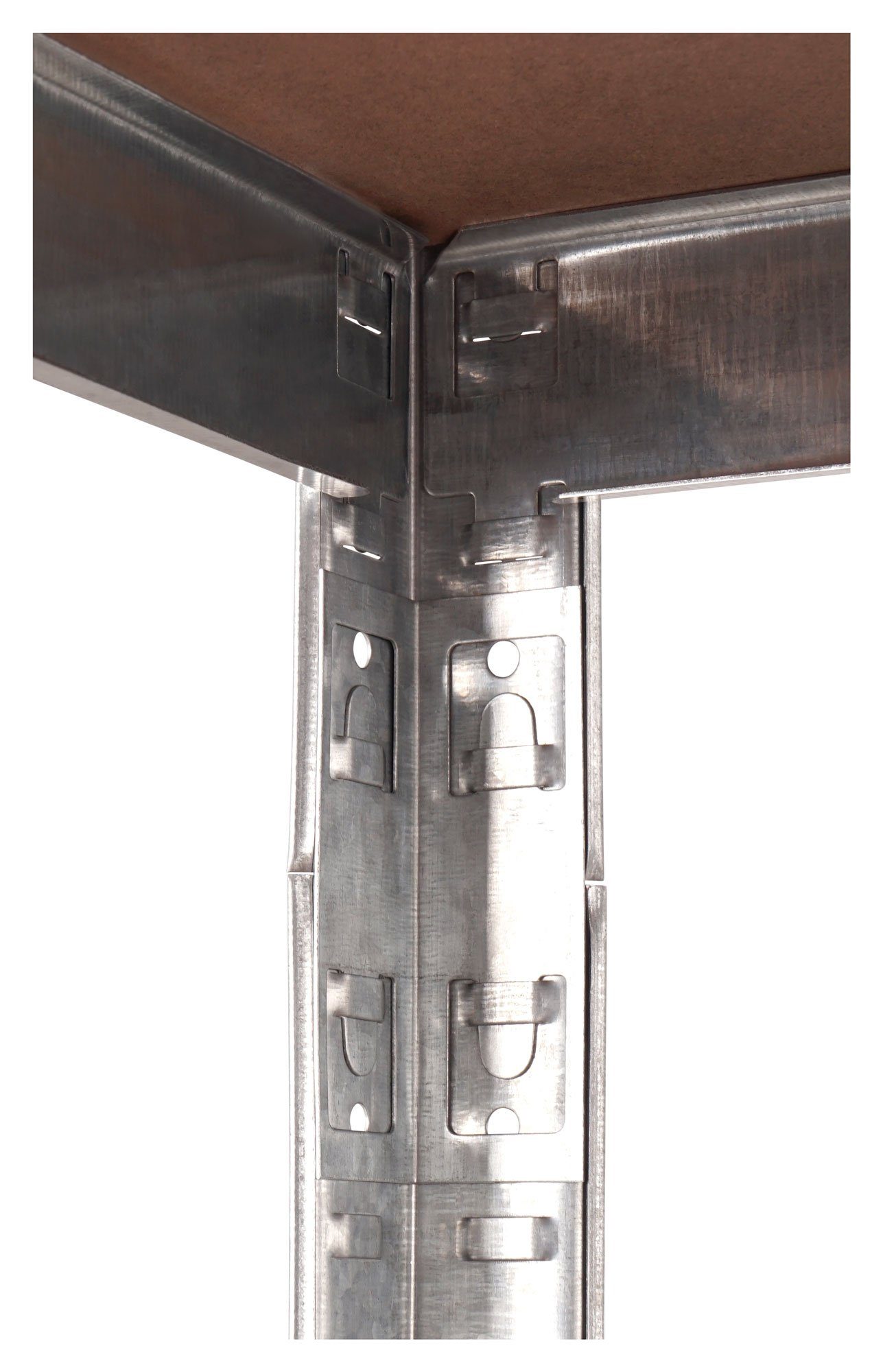 Stagecaptain Schwerlastregal Lagerregal - 5 variabel montierbare Böden - auch als Werkbank umbaubar, 4er Spar-Set 4-tlg., Tragkraft pro Boden: 175 kg, gesamt 875 kg