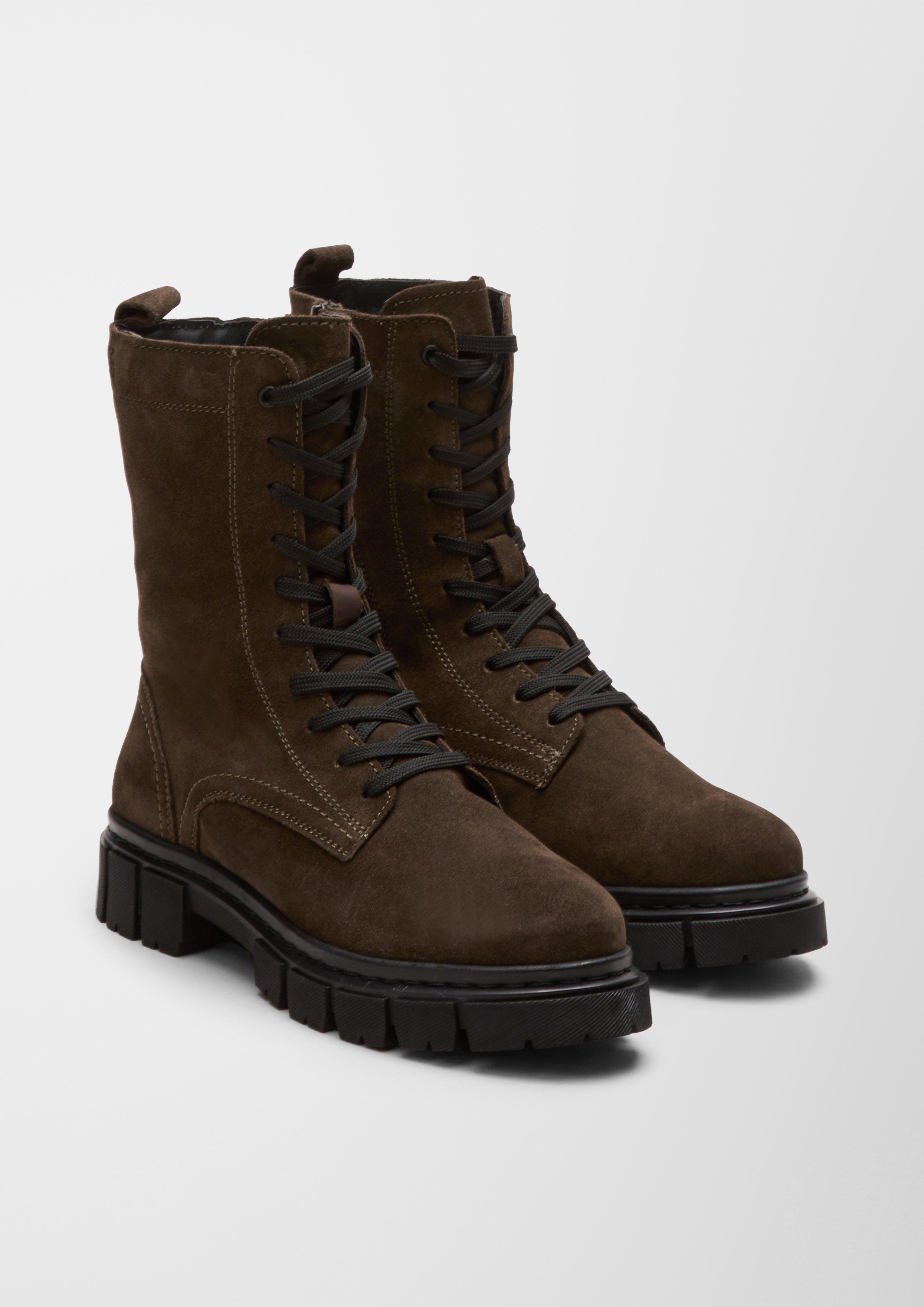 Warm gefütterte Lederstiefel  6006637-701