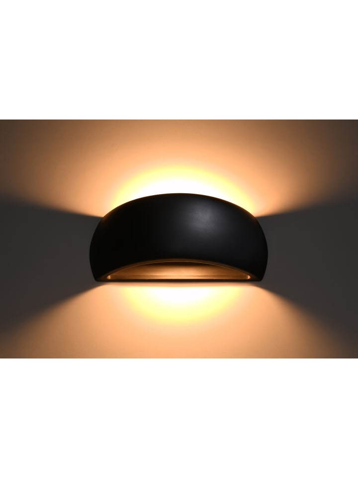 Nice Lamps Wandleuchte Keramik PALERMO in Schwarz Licht auf und ab loft G9 LED NICE LAMPS günstig kaufen onesize