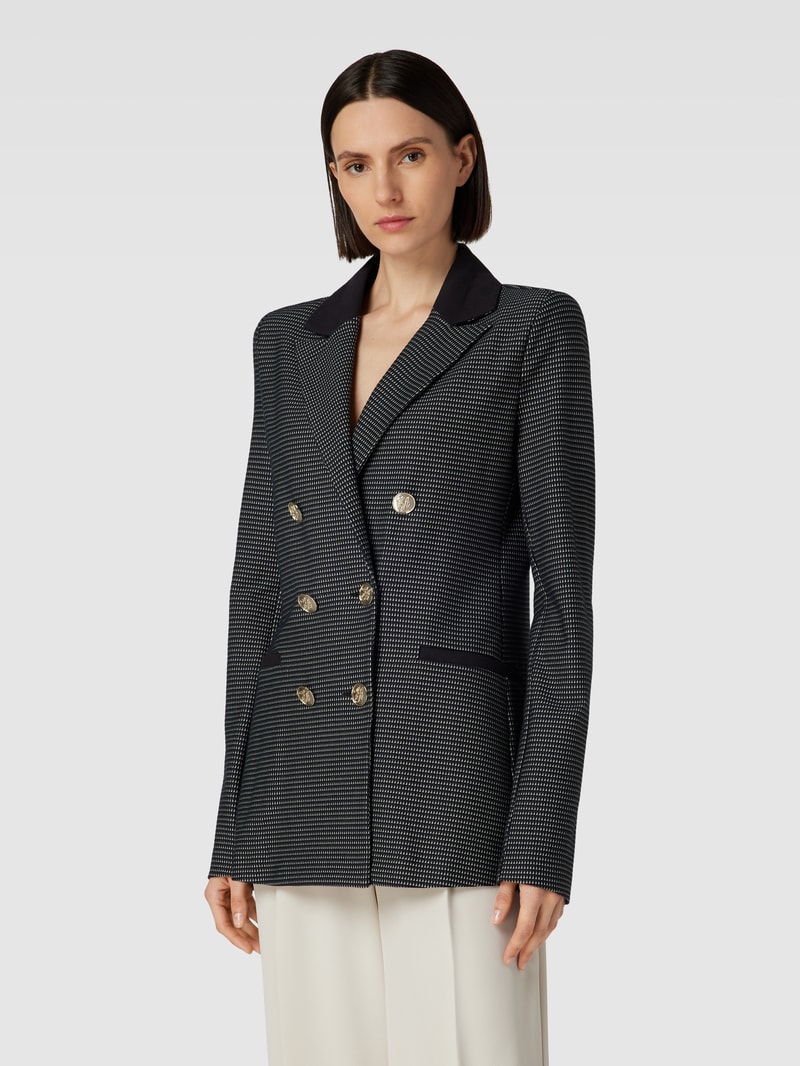 Blazer mit Allover-Muster in schwarz