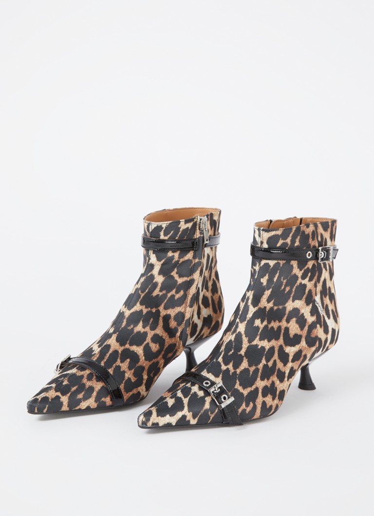 Ganni Ankle boot with leopard print