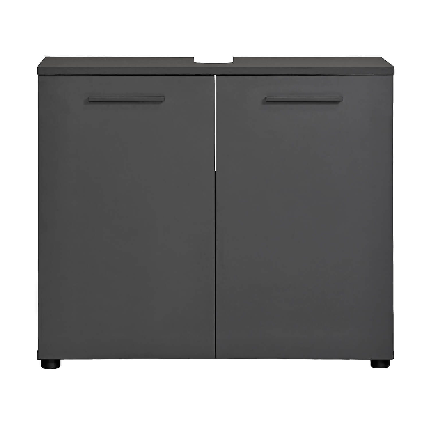 mokebo Waschbeckenunterschrank Der Waschbär (mit 2 Türen) Badschrank in Anthrazit, Waschtischunterschrank, Badezimmerschrank