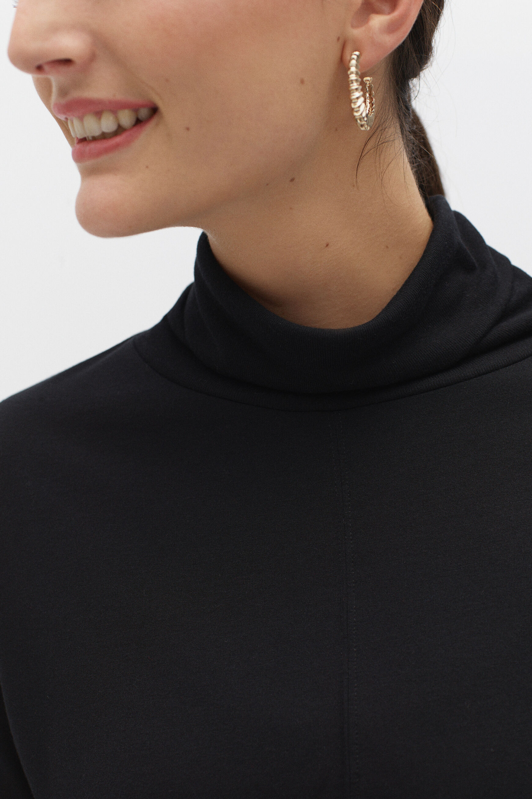 t-shirt alton col roulé noir femme