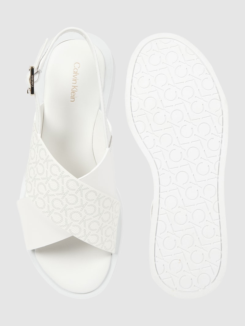 Sandalen aus Leder in weiß