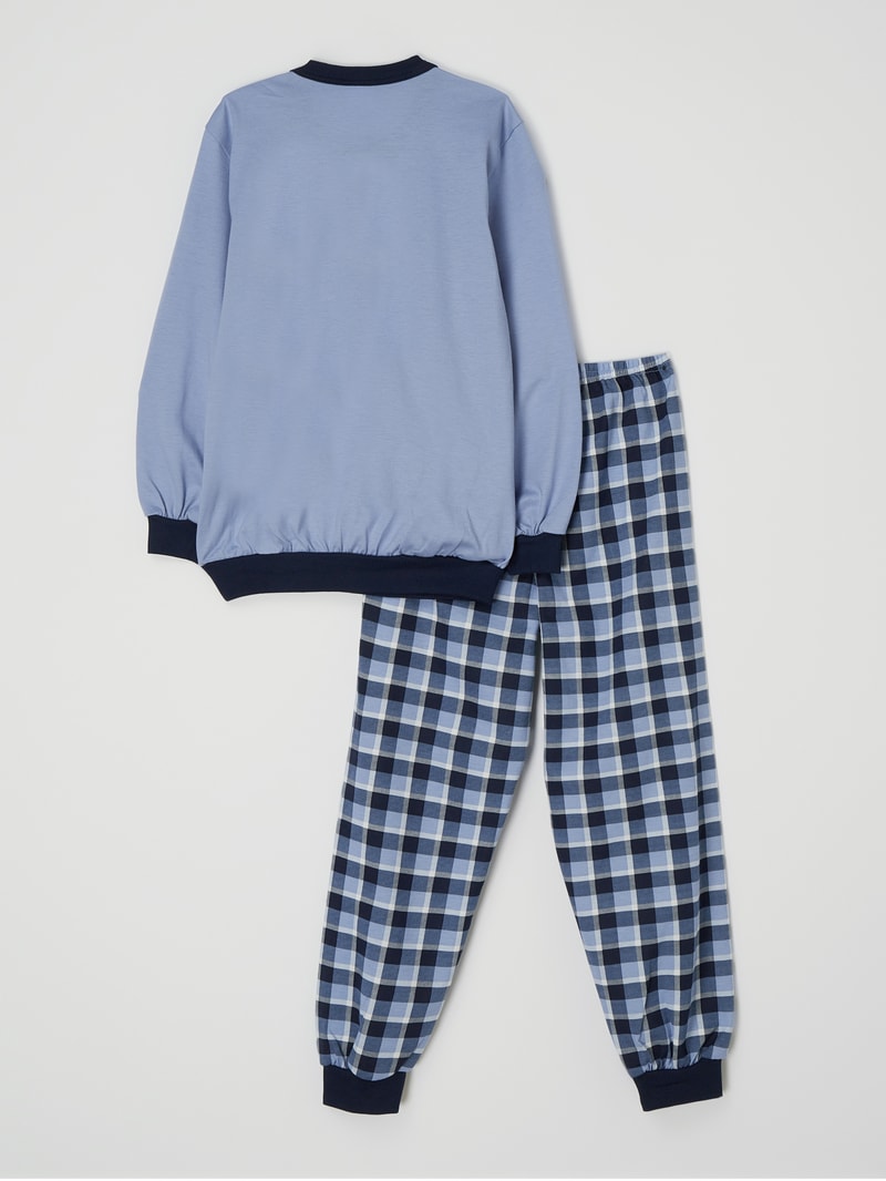 Pyjama mit Print in blau