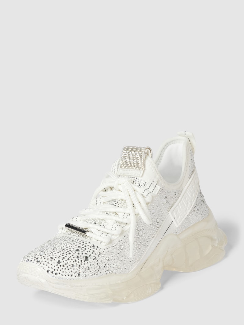 Sneaker mit Ziersteinbesatz Modell 'MAXIMA' in offwhite