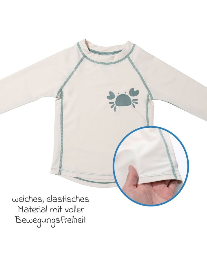 LaLoona Bade-Shirt mit UV-Schutz - Krabbe - Offwhite in weiss,motiv günstig kaufen