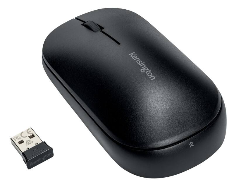 Kensington SureTrack Dual Kabellose Ergonomische Maus K75298WW Optisch Für Rechts- und Linkshänder Bluetooth/USB-A Nano-Empfänger Schwarz