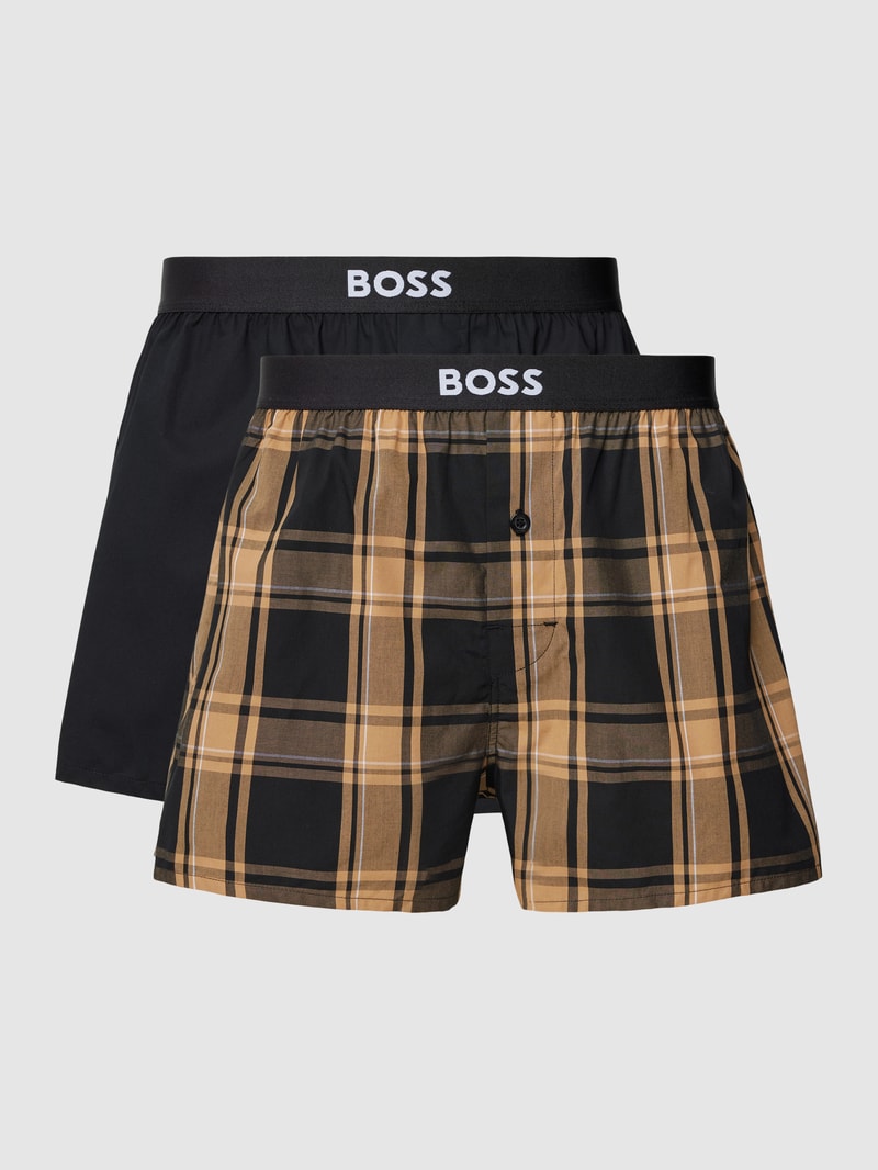 Boxershorts mit elastischem Bund im 2er-Pack in beige