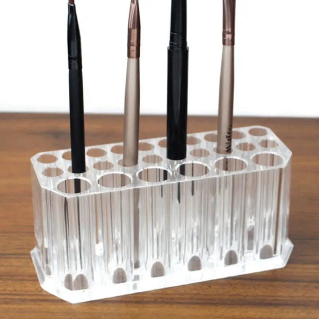 TUABUR Kosmetikkoffer 26-Loch-Aufbewahrungsröhre für Make-up-Pinsel, Aufbewahrungsbox