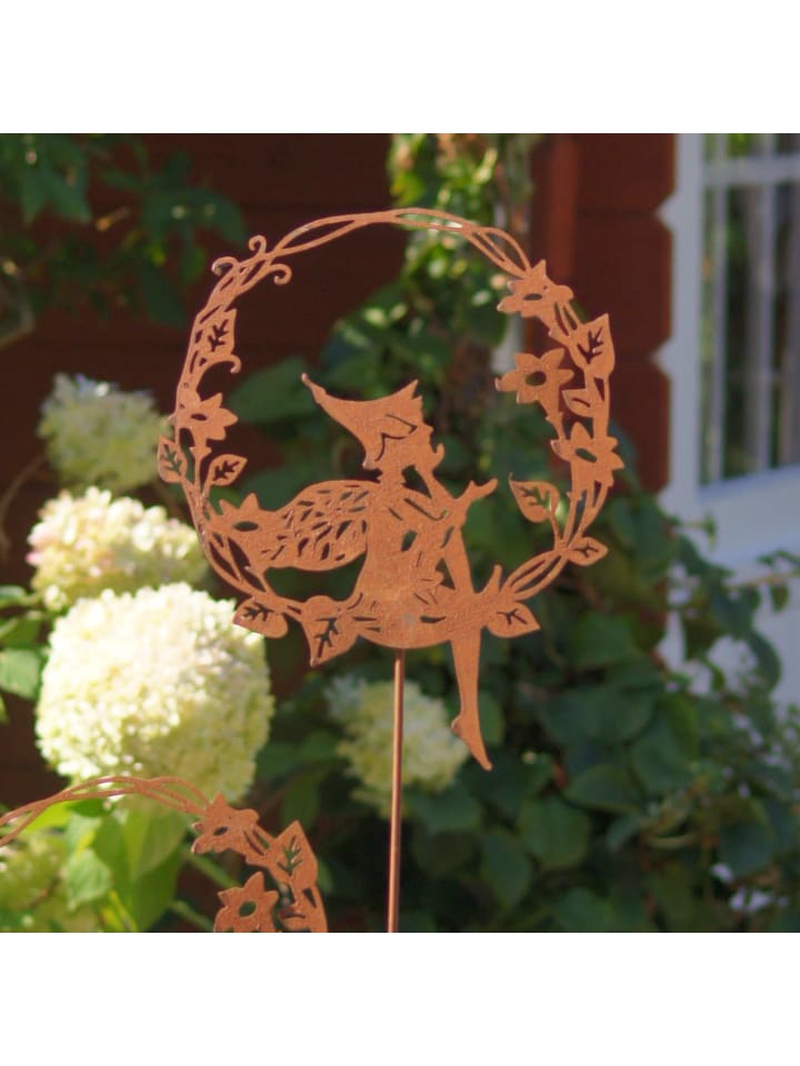 UNUS 2er Set Gartenstecker Rost Elfen in Braun günstig kaufen onesize