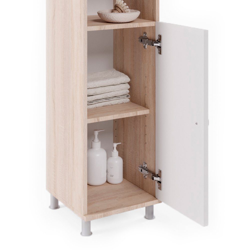 Vicco Badmöbel-Set Badezimmerset FYNN Sonoma Set 3, (3-er Set, 3-St., 3-er Set)