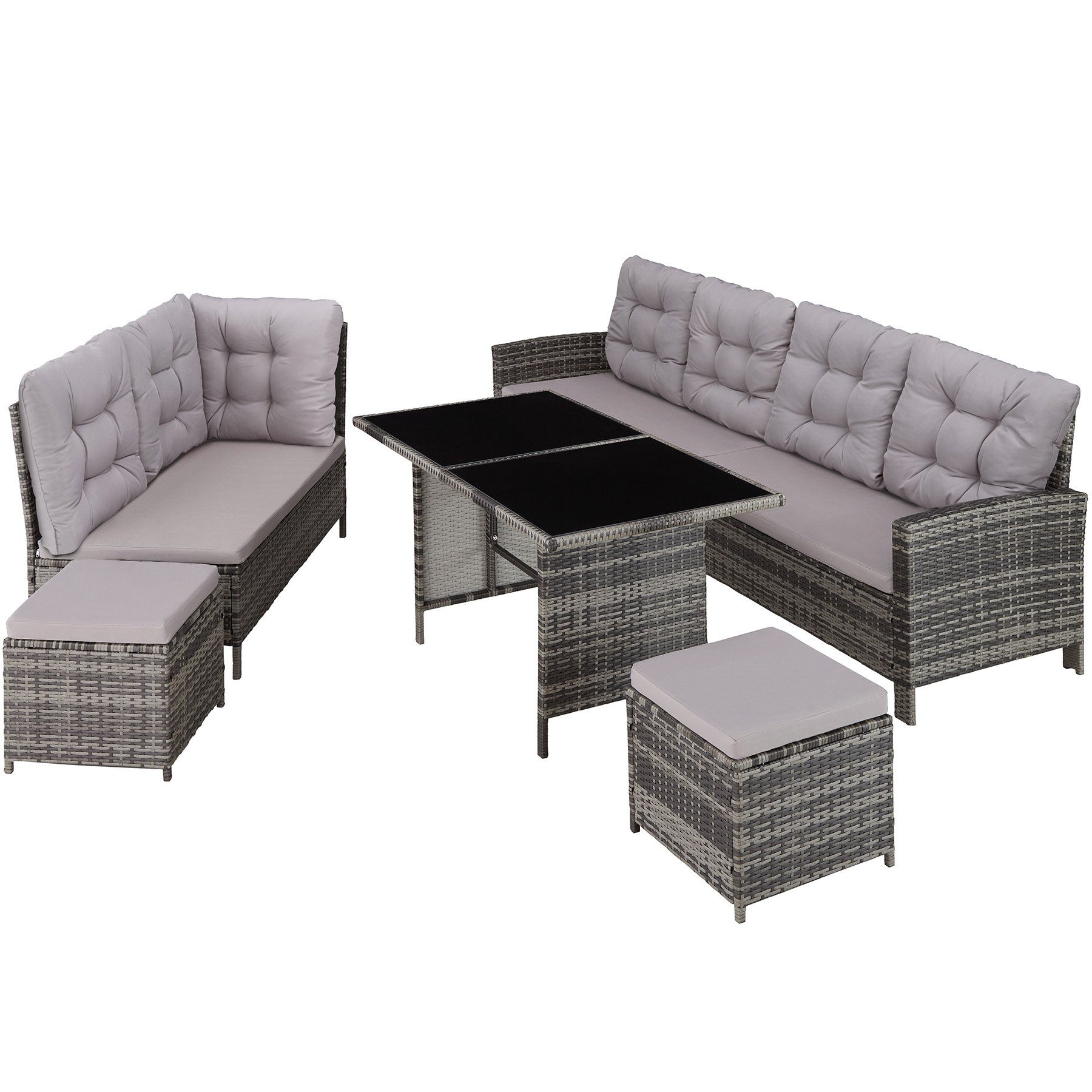 tectake Loungeset Barletta, (Set, 6-tlg)