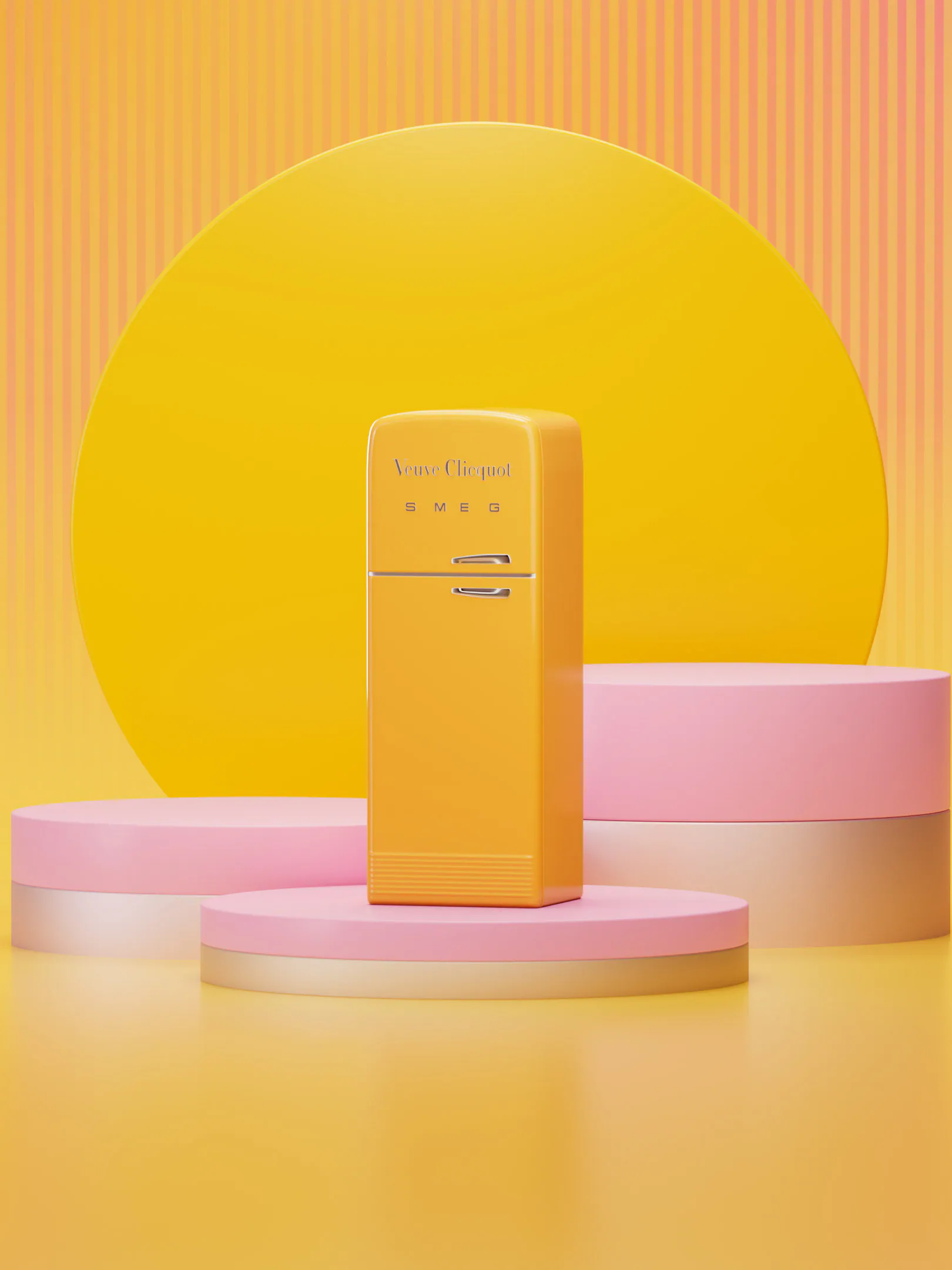 Veuve Clicquot Yellow Label Brut Fridge x SMEG