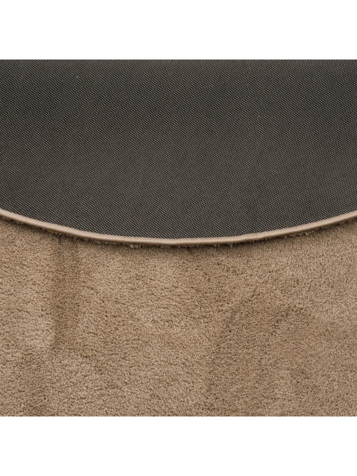 Pergamon Super Soft Kinder Hochflor Teppich Silky Kids Rund in Taupe günstig kaufen