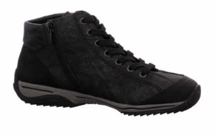RIEKER Schnür-Stiefeletten schwarz FIX