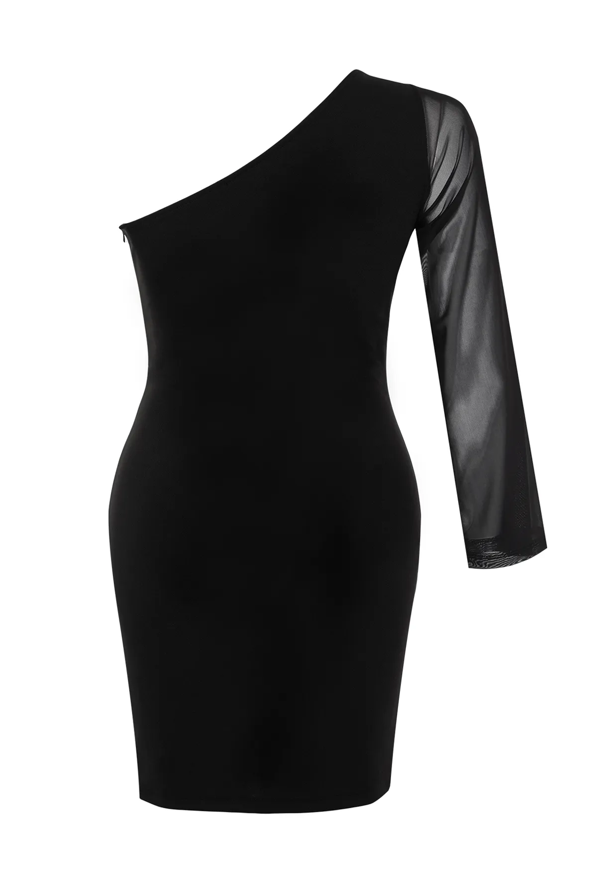 Trendyol Curve  Schwarzes einärmliges Mini-Strickkleid TBSSS24AH00036