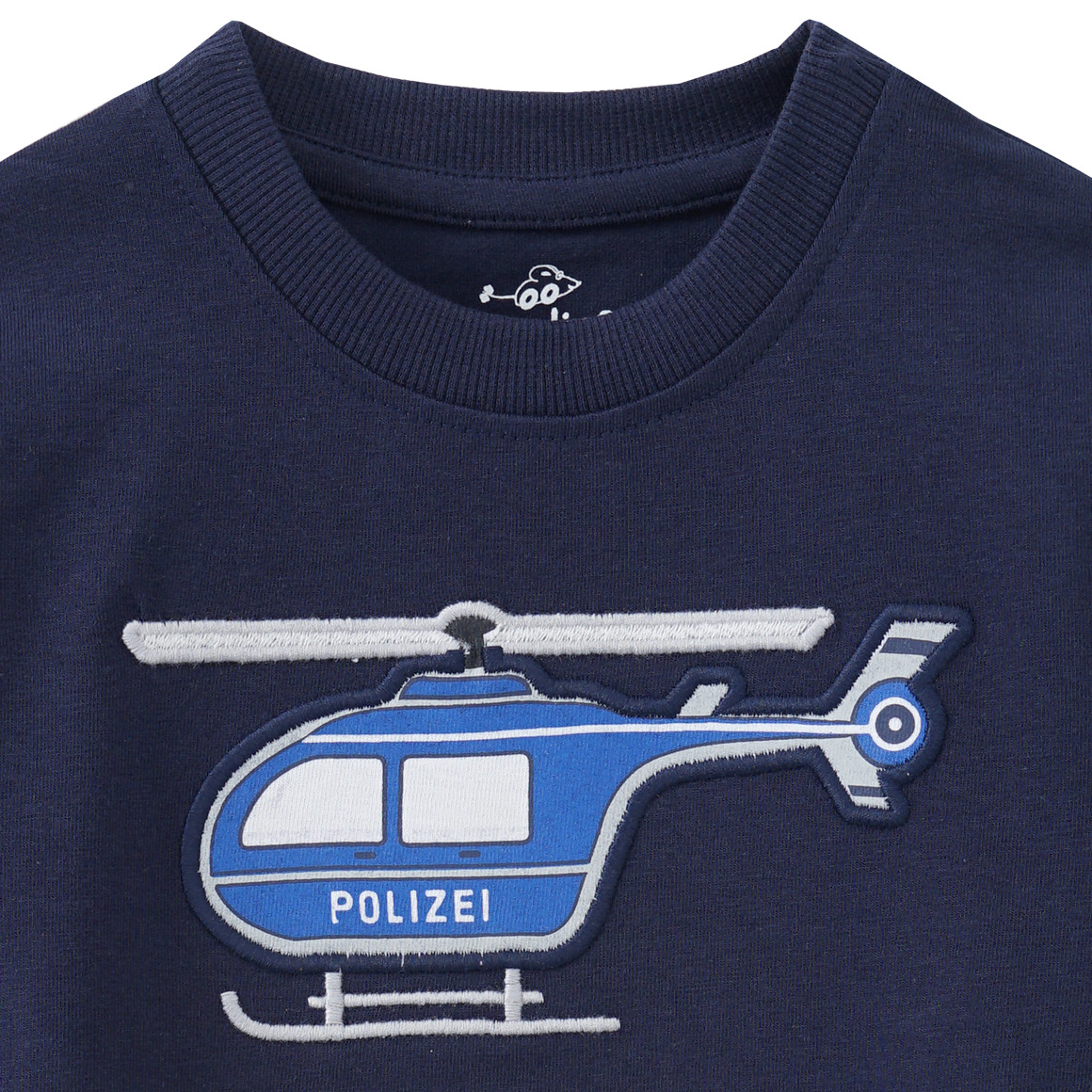 Kinder Langarmshirt mit Hubschrauber-Motiv