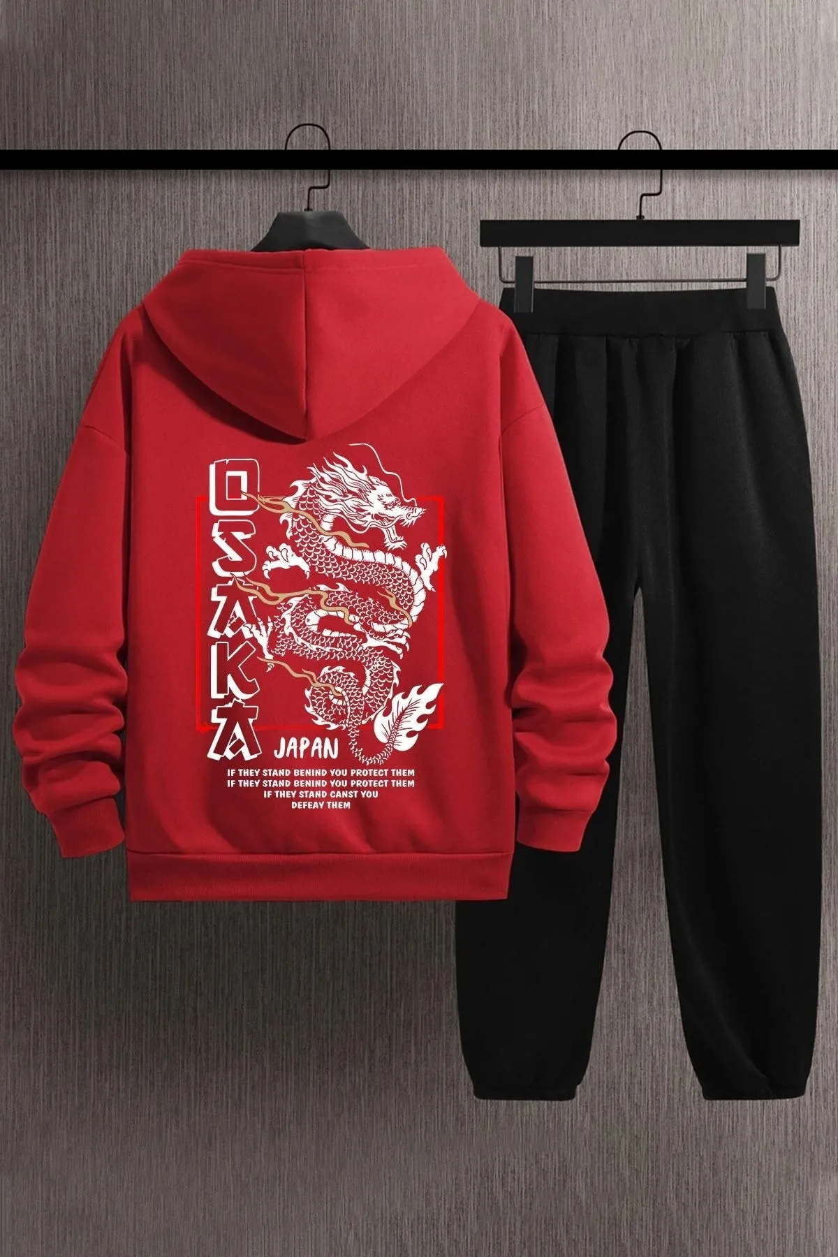 uyguntarz  Bedrucktes Unisex-Trainingsanzugset „Osaka“.