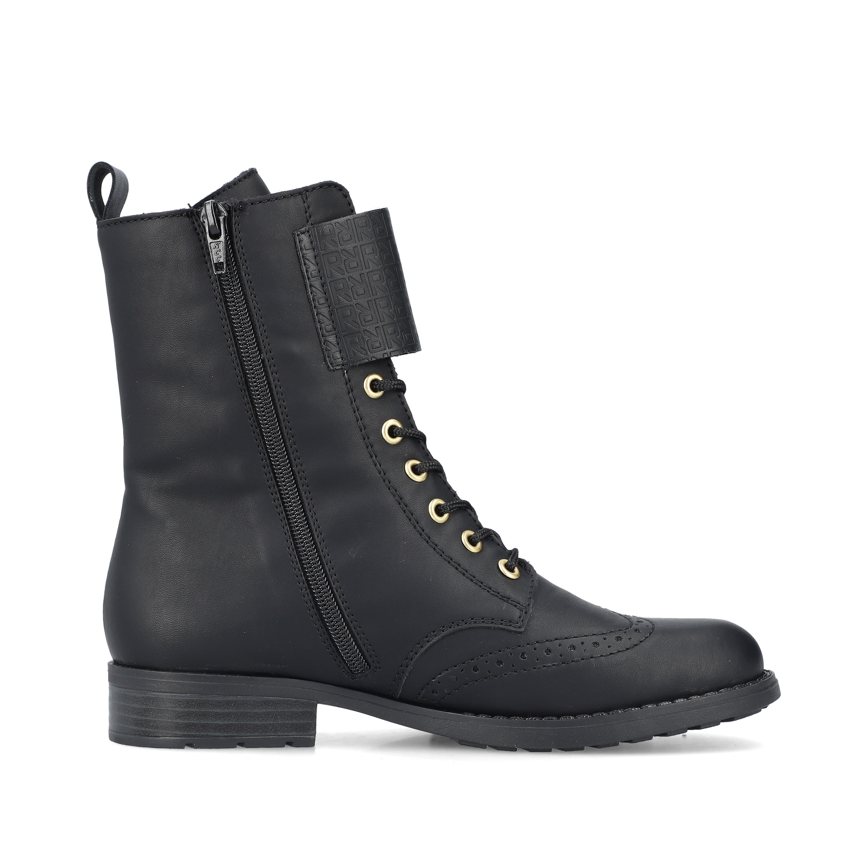 Rieker Damen Schnürstiefel asphaltschwarz