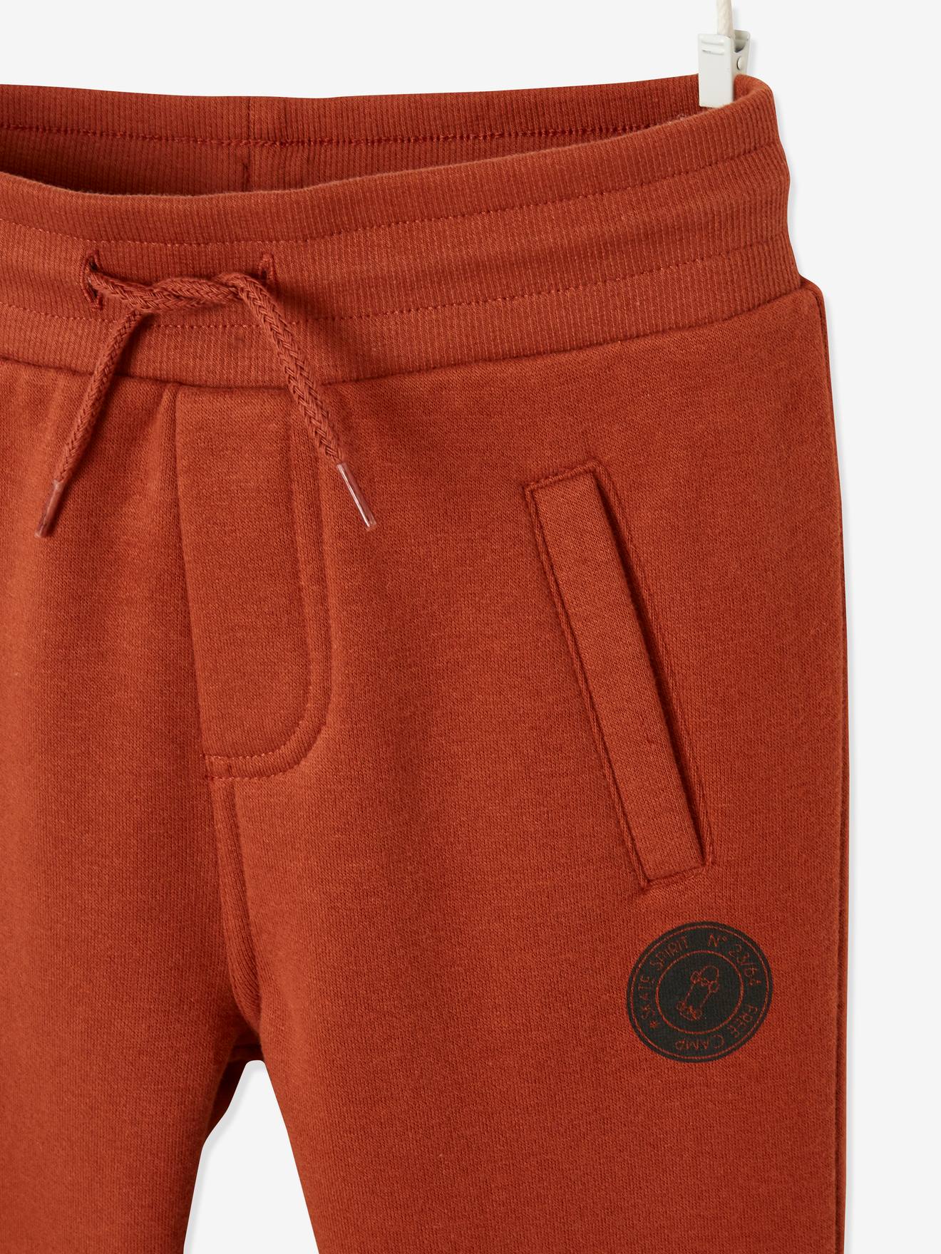 Pantalon de sport Basics garçon en molleton noisette