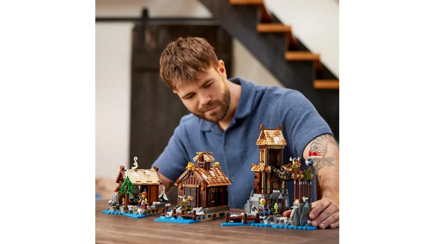 LEGO Ideas 21343 Wikingerdorf, Mittelalter-Modellbausatz für Erwachsene