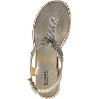 Michael Kors Laney Thong Keilsandale in gold